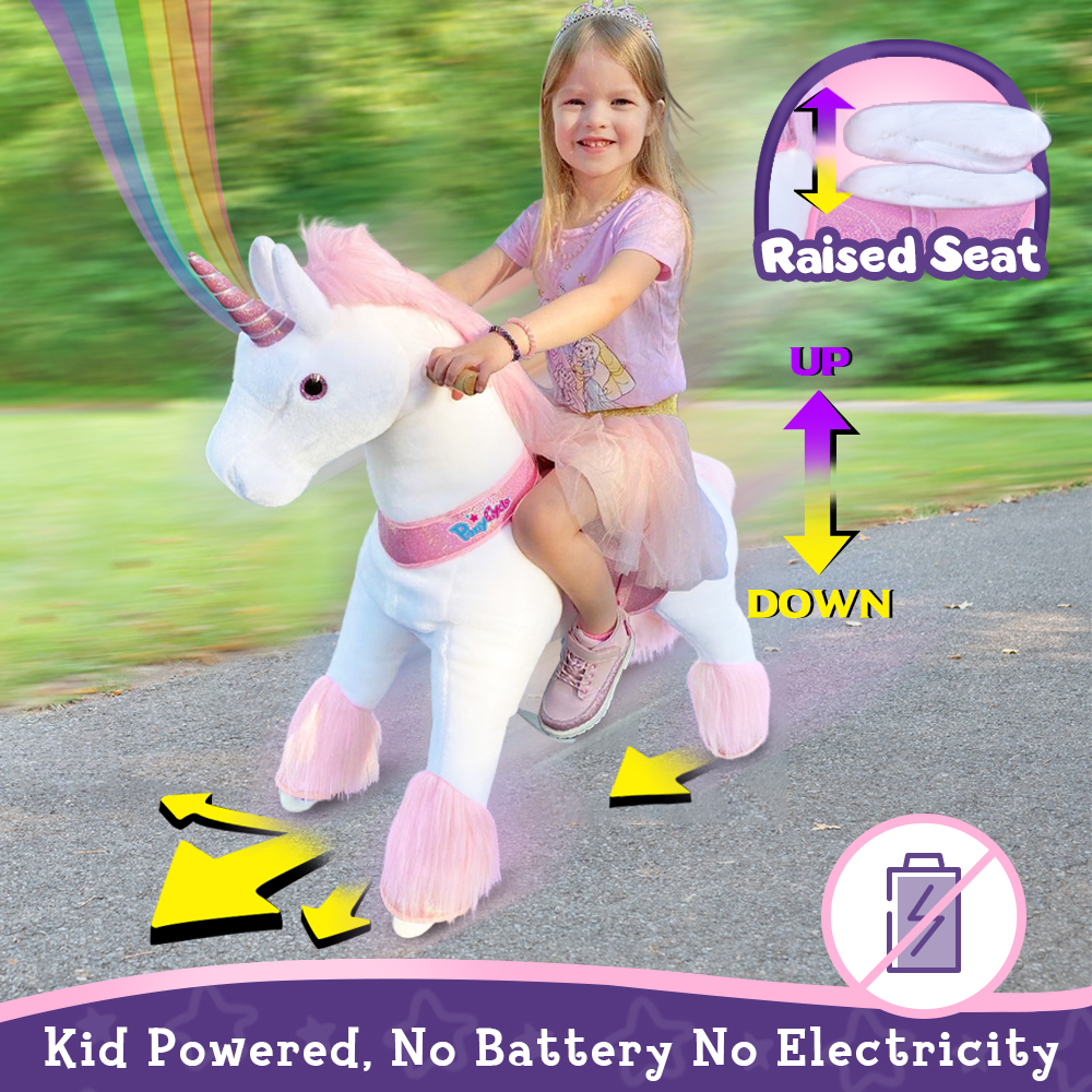 pink unicorn ride on toy 4