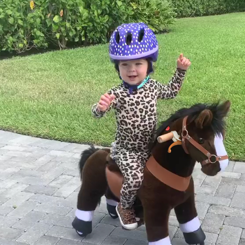 Jouet-cheval-d'équitation-4-9-ans-Chocolat